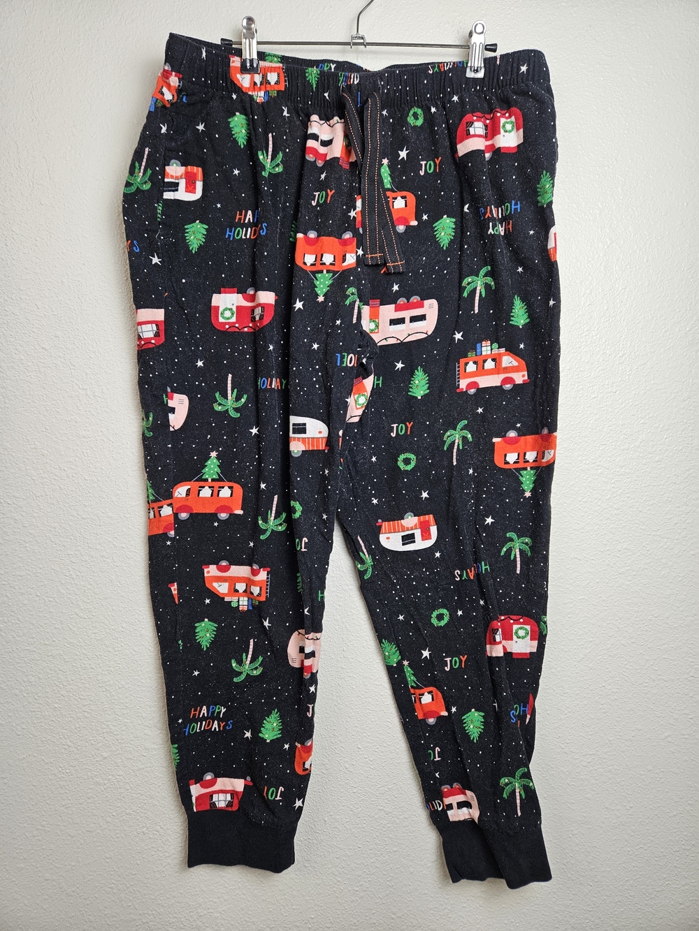 Old Navy Black Holiday Camper Print Women's Pajama Pants Large